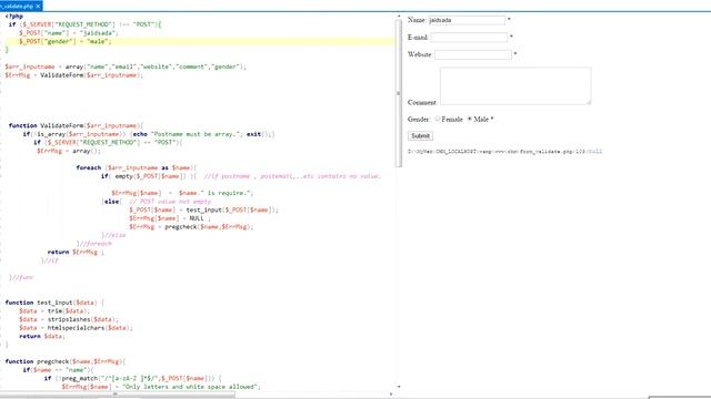 PHP Form Validation Using Function #1 смотреть онлайн