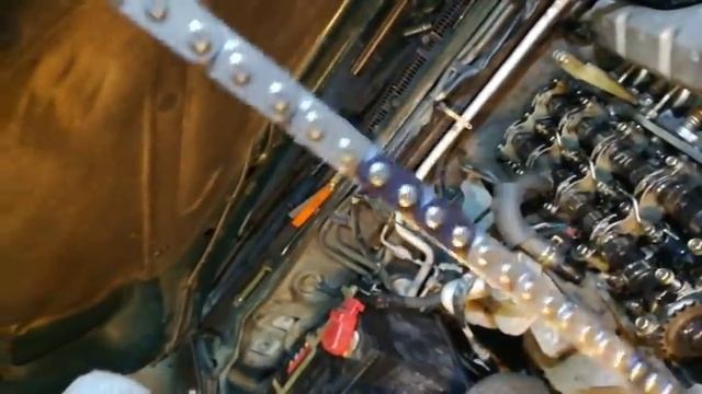 Некоторые моменты по установки цепи Mitsubishi Pajero III двигатель 4M41. смотреть онлайн