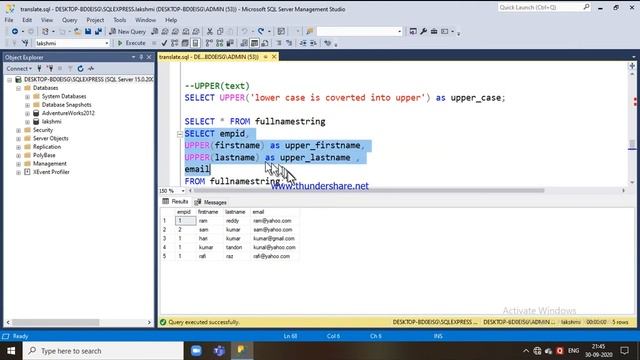 55.UPPER() AND LOWER() FUNCTION IN SQL смотреть онлайн