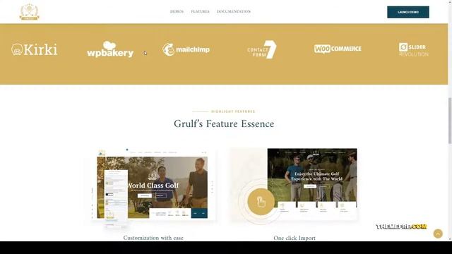 Grulf - Golf Club WordPress Theme 14 country Website Builder смотреть онлайн