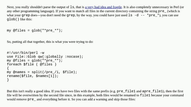 Unix: Renaming files in Linux using perl scripting смотреть онлайн
