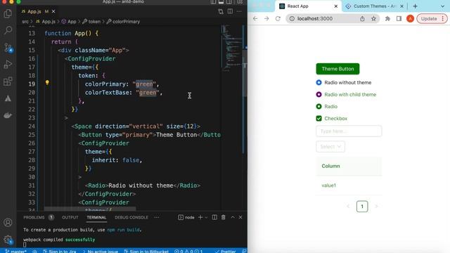 Ant Design Dynamic Theme | Light vs Dark Theme Switcher | Ant Design Theme Customization in React J смотреть онлайн