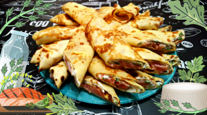 БЛИНЧИКИ С ФОРЕЛЬЮ И ТВОРОЖНЫМ СЛИВОЧНЫМ СЫРОМ / Вкусные и сытные блины с начинкой из красной рыбы