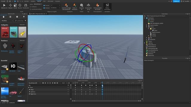 Roblox studio Create Katana Tool (Animation, Damage) смотреть онлайн