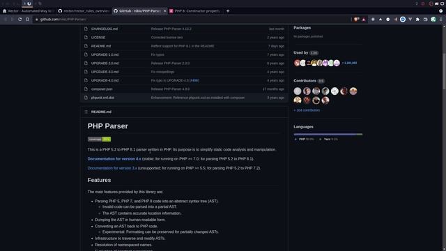 Réorganisez votre code PHP automatiquement avec Rector смотреть онлайн