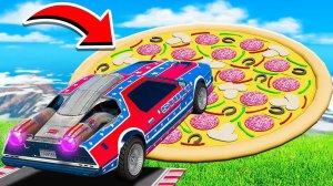 СМОЖЕТ ЛИ КАСКАДЁРСКАЯ МАШИНА ПЕРЕПРЫГНУТЬ ГИГАНТСКУЮ ПИЦЦУ  ГТА 5 МОДЫ МУРКА