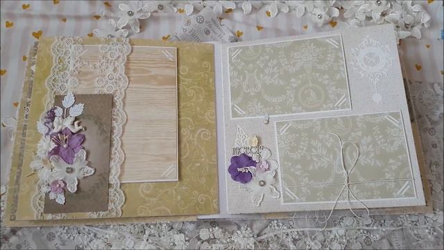 Скрапбукинг - свадебный альбом. Бумага АртУзор Rustic Wedding и Naturals. смотреть онлайн
