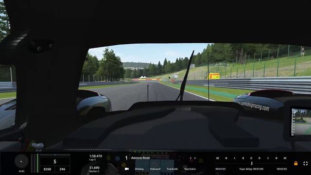 rFactor 2 hotlap - Oreca 07 @ Spa - 1:58.470 смотреть онлайн