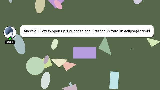 Android : How to open up 'Launcher Icon Creation Wizard' in eclipse(Android)? смотреть онлайн