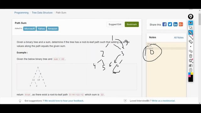 13.26 PATH SUM (Tree)-Interviewbit #tree#programming#bst смотреть онлайн
