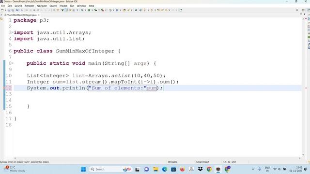 How to find Sum, Min, Max of Integer using Java 8 stream? смотреть онлайн