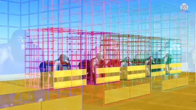 Изучать Цвета, Изучать Горилл И Чашку Животных - Детские Рифмы Для Детей смотреть онлайн