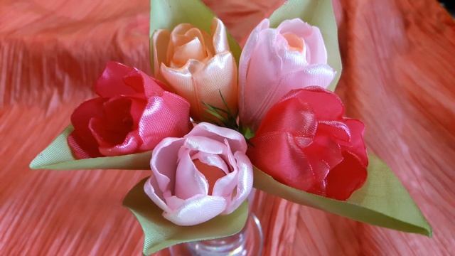 Тюльпаны из атласных лент, хотите??? Пишите! смотреть онлайн