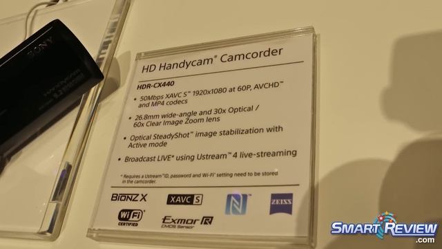 CES 2015 | Sony Handycam HDR-CX440 HD Camcorder | WiFi | CX440/B | SmartReview.com смотреть онлайн