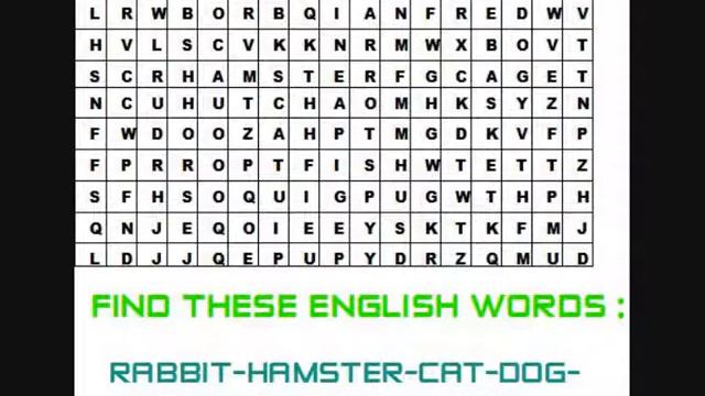 Crossword Puzzle (Kreuzworträtsel) SEARCH ENGLISH WORDS No.1 смотреть онлайн