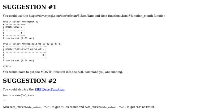 Databases: How to get only month from MySQL date/time? (2 Solutions!!) смотреть онлайн