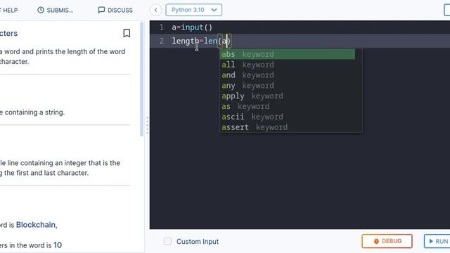 length excluding character 1c - coding practice смотреть онлайн