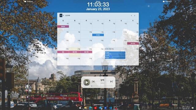 WallPaper Engine : Google Calendar + Music Player + Visualizer + Clock смотреть онлайн