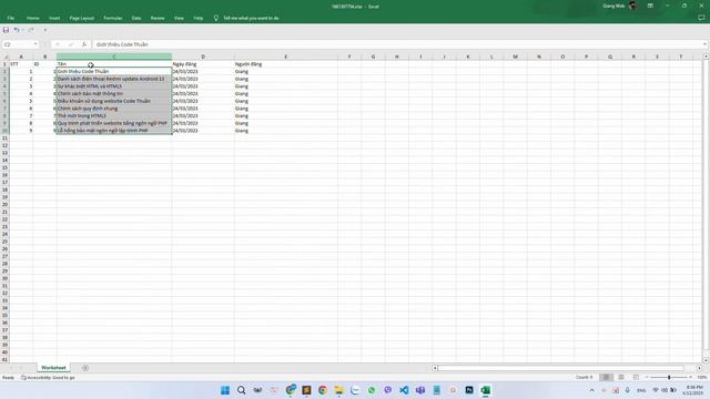 Import excel và export excel với thư viện PhpSpreadsheet смотреть онлайн