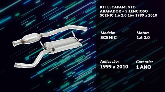 Kit Escapamento Abafador + Silencioso Scenic 1.6 2.0 16v 1999 a 2010 смотреть онлайн