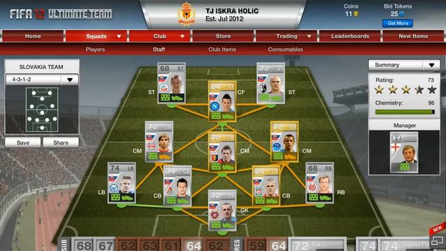 SLOVAKIA ultimate team FIFA 12 смотреть онлайн