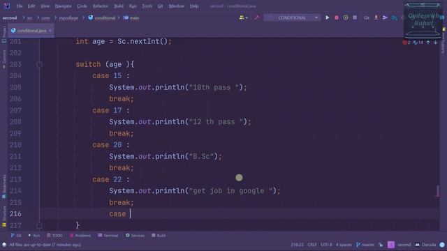 Switch Case in java program || Switch Statement in java program || Switch case java || #java #cod смотреть онлайн