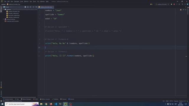 Interpolación de cadenas y cadenas de formato F | Python Básico смотреть онлайн