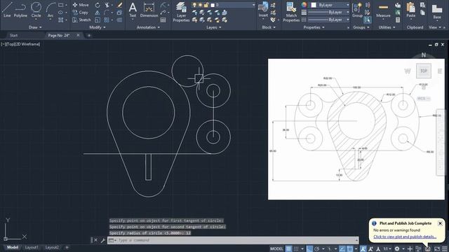 AutoCAD Drawings | AutoCAD Exercises Part 24 смотреть онлайн