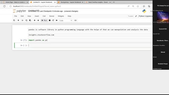 Advance Python (Data Science) Training Session 2 | PCS Global | by Emdadul Hoque as on 8th Jun 2023 смотреть онлайн
