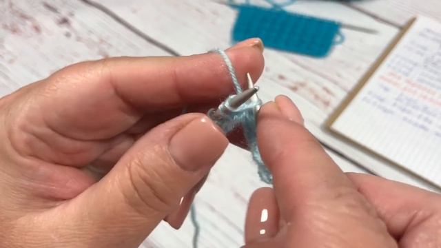 Простые узоры спицами. Узор «Узелки».