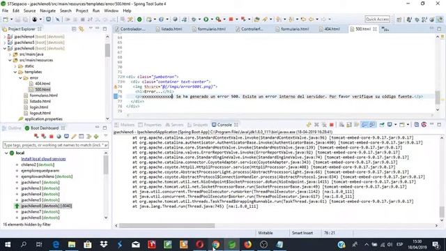 Tratamiento errores 404 y 500 Java Spring смотреть онлайн
