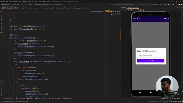 Phone authentication Tutorial | Firebase | Jetpack compose | 2022 смотреть онлайн