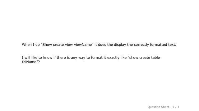 MySQL : show create view definition смотреть онлайн
