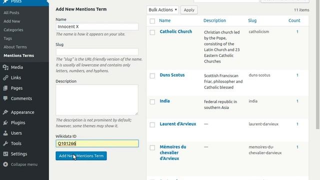 Using wikidata for wordpress custom taxonomy term metadata смотреть онлайн
