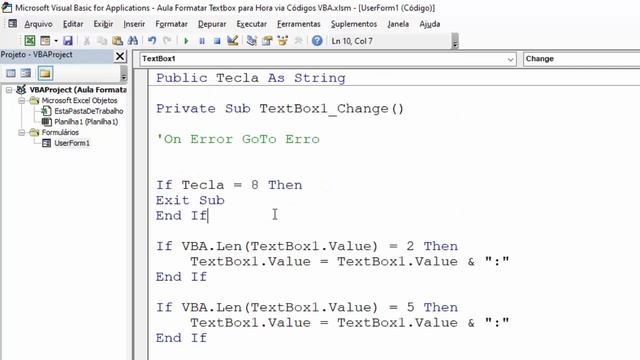Formatar Textbox Excel VBA para HORA via Códigos смотреть онлайн