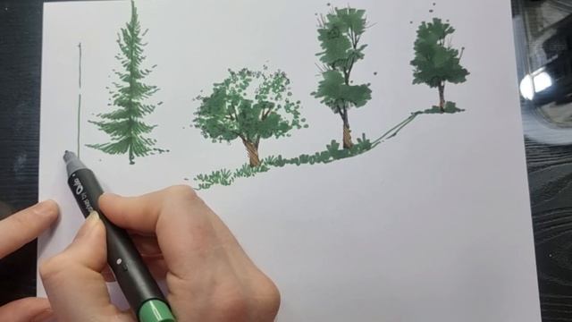 How to Draw Trees ? in Your Sketch By Marker смотреть онлайн