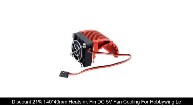 Buy 40*40mm Heatsink Fin DC 5V Fan Cooling For Hobbywing Leopard RC Brushless Motor Engine 42mm 151 смотреть онлайн