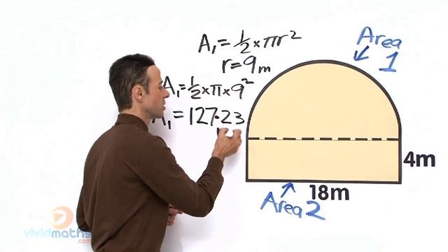 Area of a Semi-Circle - VividMath.com смотреть онлайн