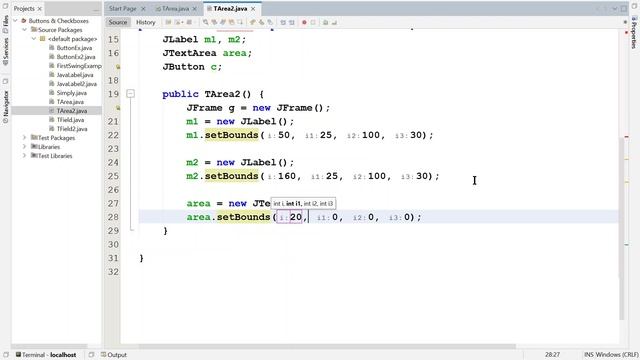 Java Swing: JTextArea & ActionListener & Count word in sentence смотреть онлайн