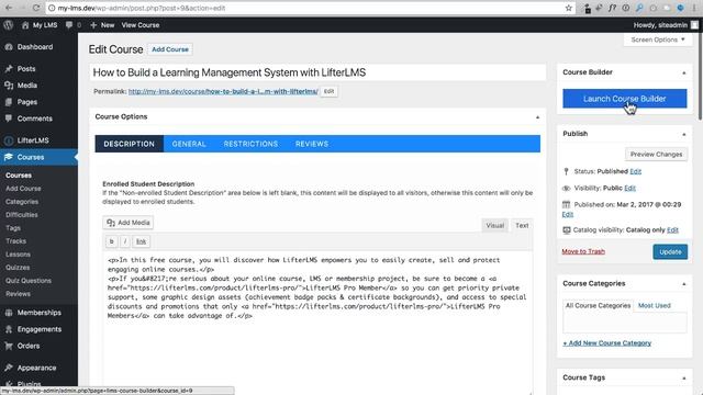 How To Use The New LifterLMS Course Builder For WordPress смотреть онлайн