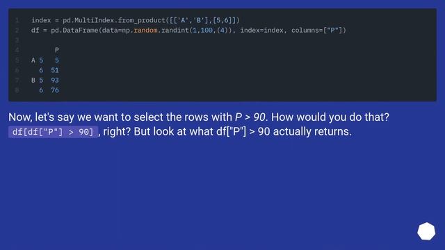 Dataframe Slice does not remove Index Values смотреть онлайн