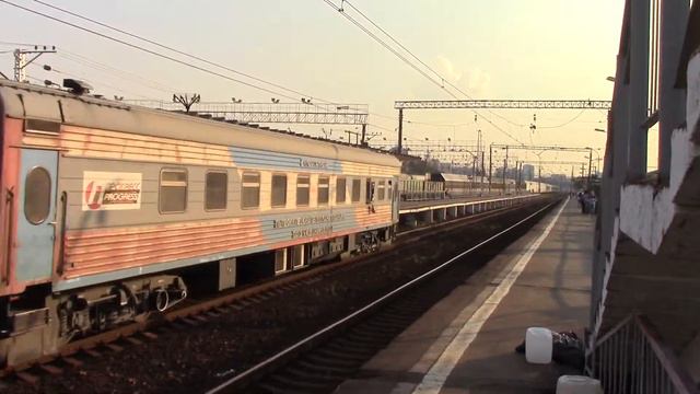 ЧС7-106 со скоростной путеисследовательской станцией, пл. Перерва смотреть онлайн