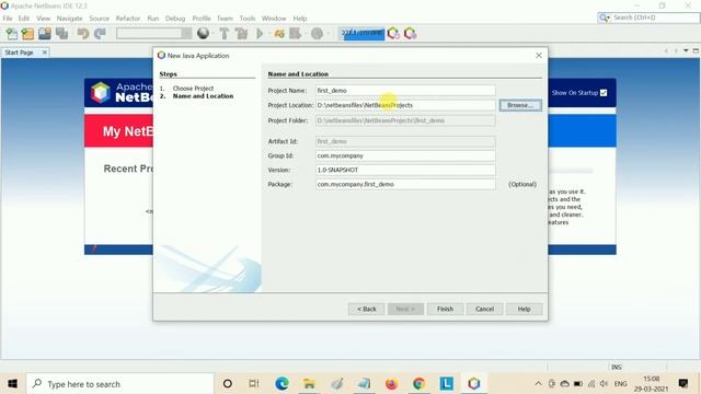 How to Run First Project in NetBeans IDE 12.3 on Windows 10/8/7 смотреть онлайн