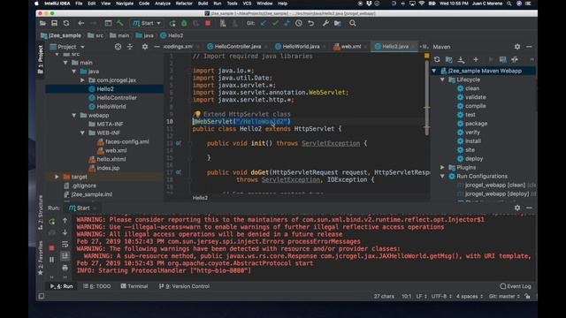 Setting up IntelliJ for JavaEE development w/ Servlet, JSP, JSF and JAX-RS w/ code Samples смотреть онлайн