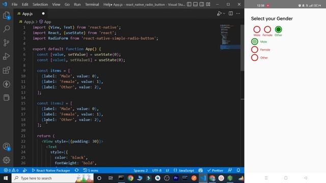 Customized React Native Radio Buttons || React Native Custom Components смотреть онлайн