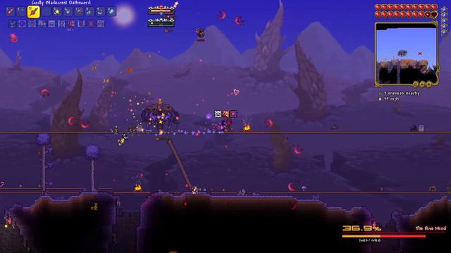 Terraria Calamity Mod 2.0.1 | The Hive Mind | Melee (Death Mode) смотреть онлайн
