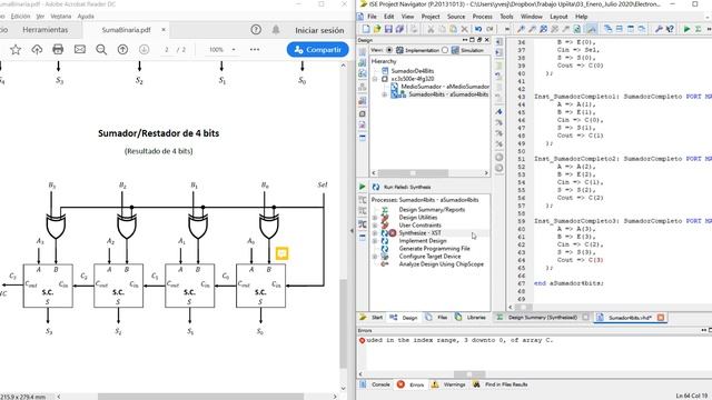 Suma Binaria - Parte 13 (Xilinx ISE 14.7, Isim: Sumador/Restador de 4 bit) смотреть онлайн