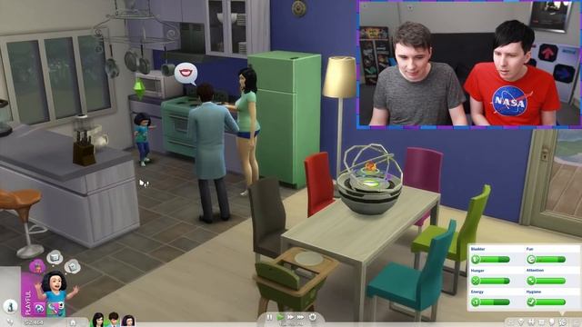 DIL BURNS THE PANCAKES - Dan and Phil Play: Sims 4 #36 смотреть онлайн