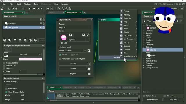 Game maker Studio 2 - Basic movement Part 1 - no coding. смотреть онлайн