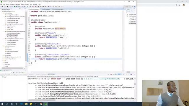 Part 16 – Get List of Posts by User from PostController by Extending JPARepository смотреть онлайн